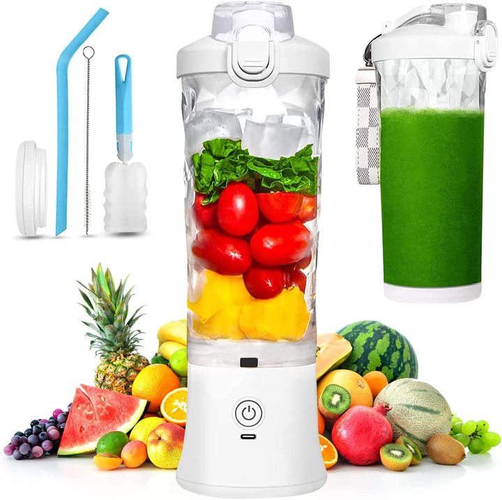 Factory Design 600ml IP67 Travel Electric Smoothie Juice Maker Machine with Automatic Juicer, Mixer Grinder, Portable Blender