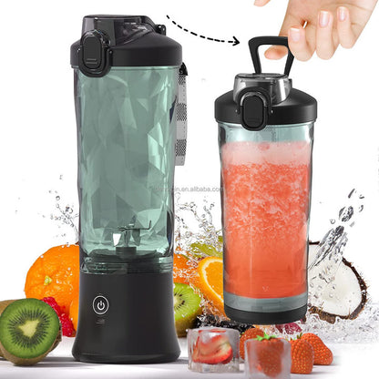 Factory Design 600ml IP67 Travel Electric Smoothie Juice Maker Machine with Automatic Juicer, Mixer Grinder, Portable Blender